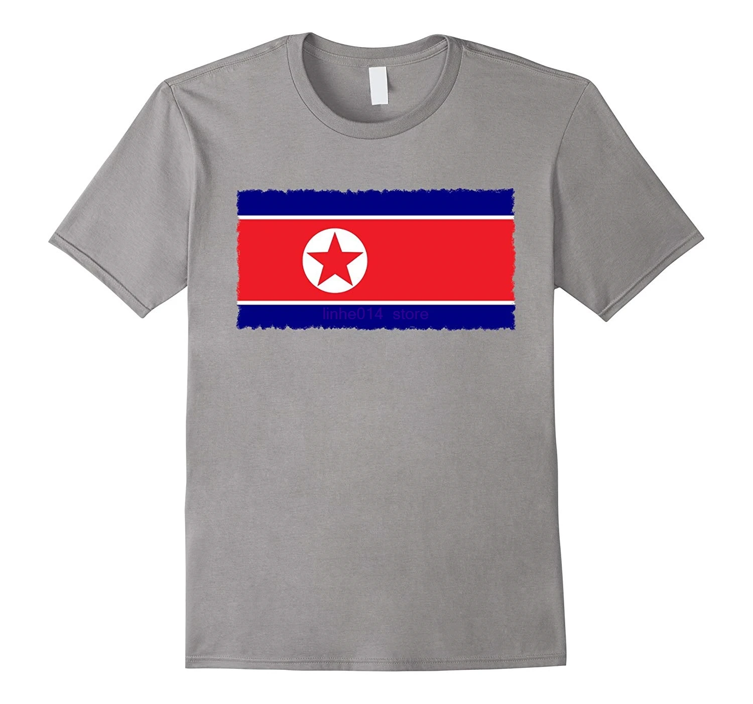 Брендовая мужская рубашка с флагом Северной Кореи|Мужские футболки| |