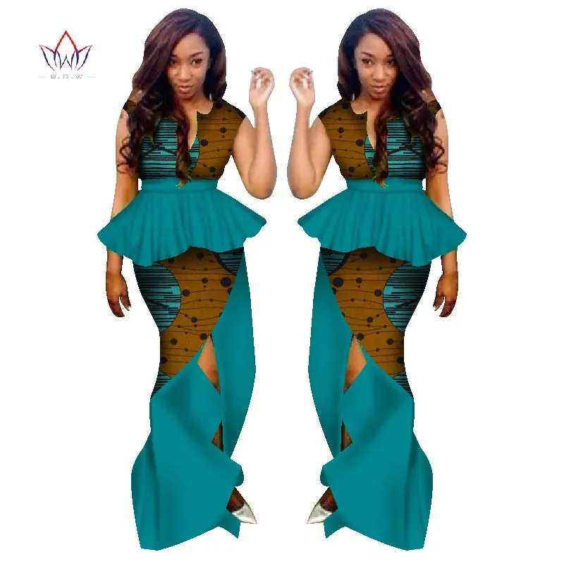 BRW традиционная африканская одежда для женщин комплект из 2 предметов с юбкой в
