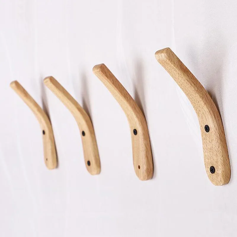 2 шт. вешалка для одежды из натурального дерева держатель ключей настенное пальто
