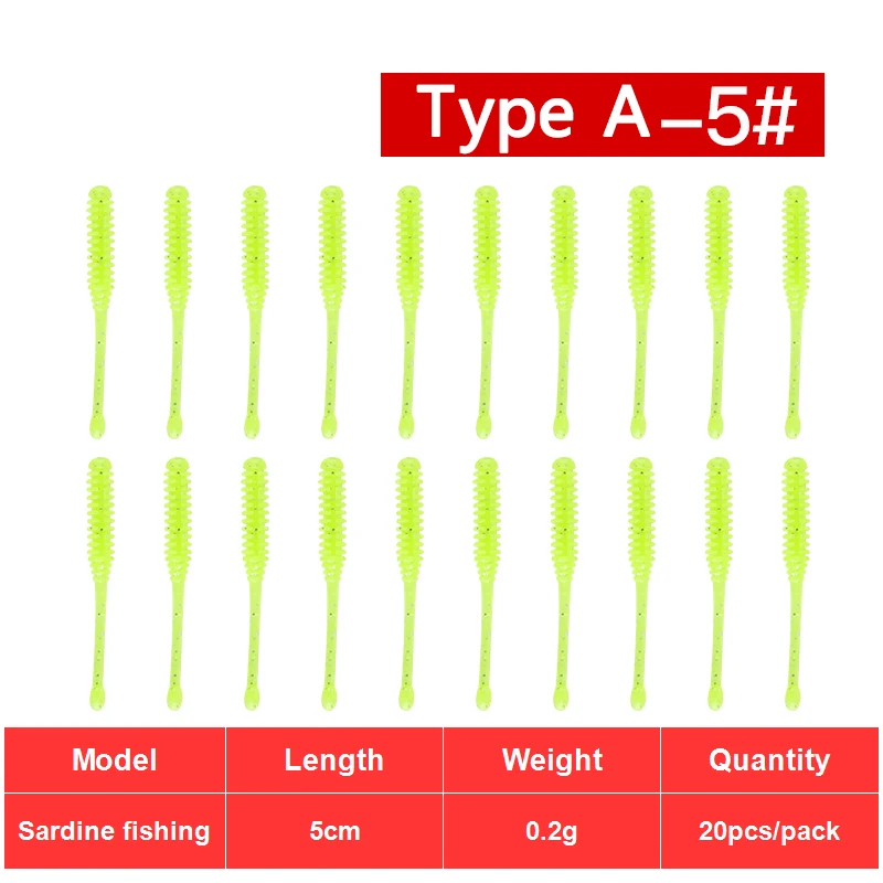 Искусственная рыболовная приманка с микрокорнями для ловли сардины 20 цветов