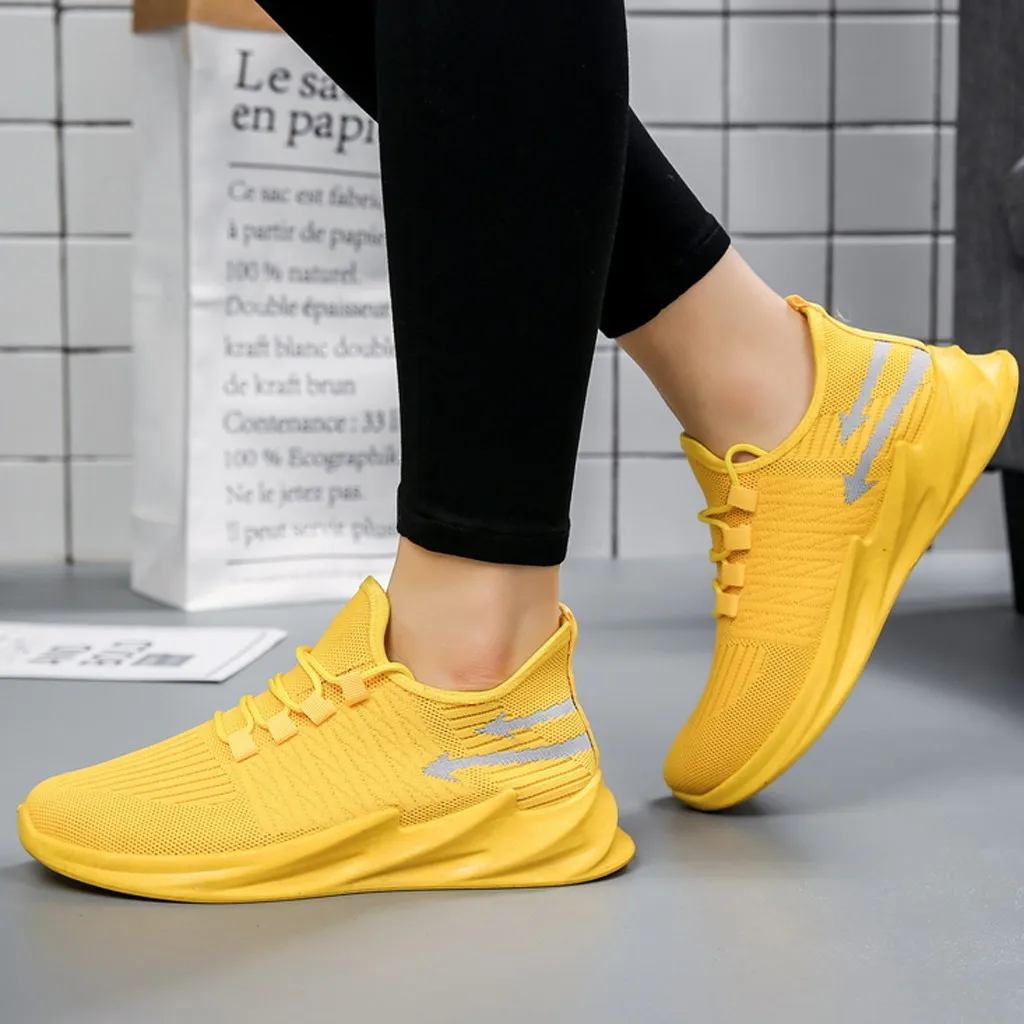 Женская Повседневная обувь Модные дышащие прогулочные сетчатые туфли на плоской