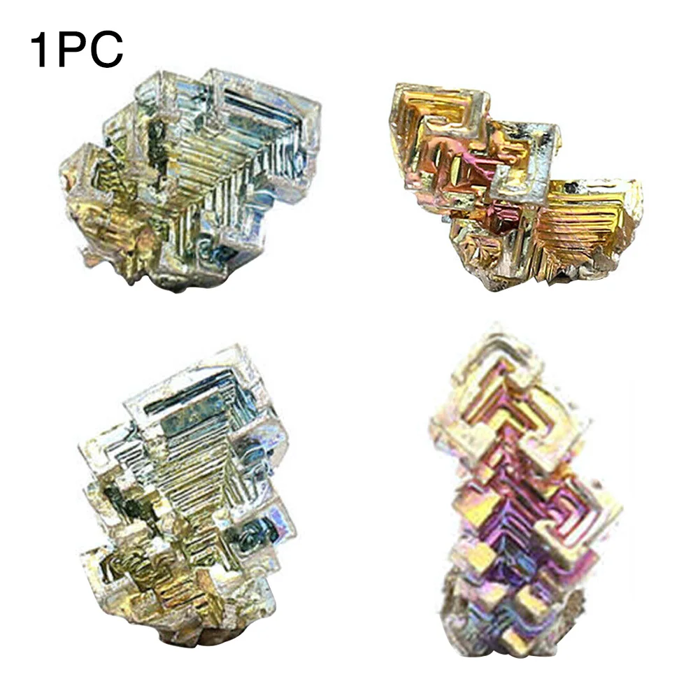 

Home Decor Rare Specimen Healing Mineral Gem Handcraft Gift Natural Bismuth Ore Metal Stone Irregular Rough Art Rainbow