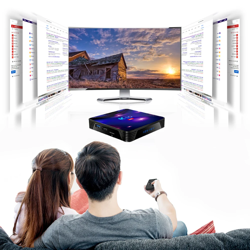 ТВ-приставка K10 Android 9 0 Amlogic S905X3 8K UHD 4K 2 4/5G двухдиапазонный Wi-Fi 1000 Мбит/с LAN Youtube |