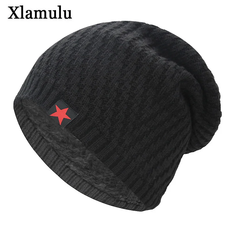 

Шапки Xlamulu, вязаные шапки, зимняя женская шапка, теплые мешковатые мужские шапки, шапки, утепленная маска, шапочки