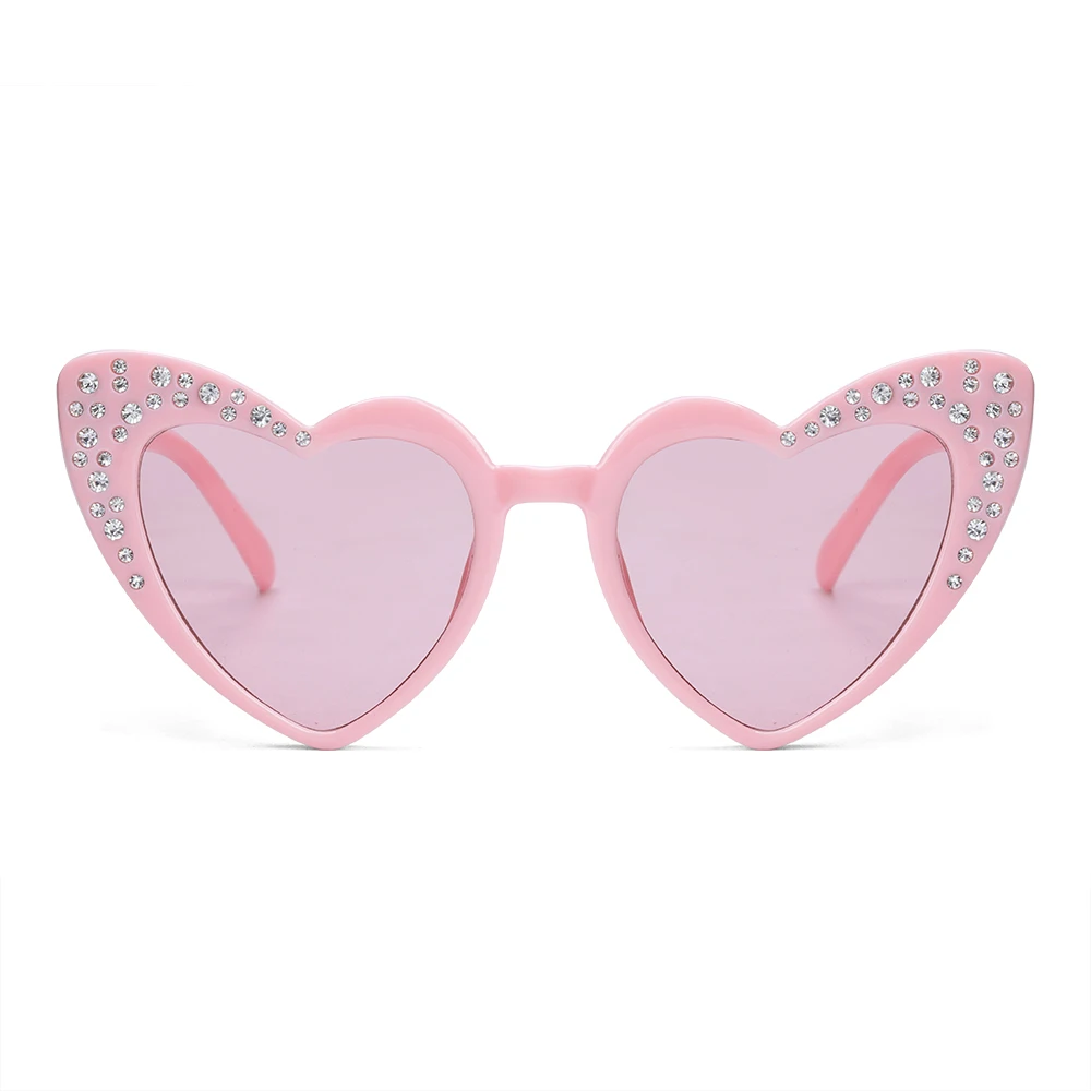 BINGKING/солнцезащитные очки в форме сердца для мальчиков и девочек стразы модные
