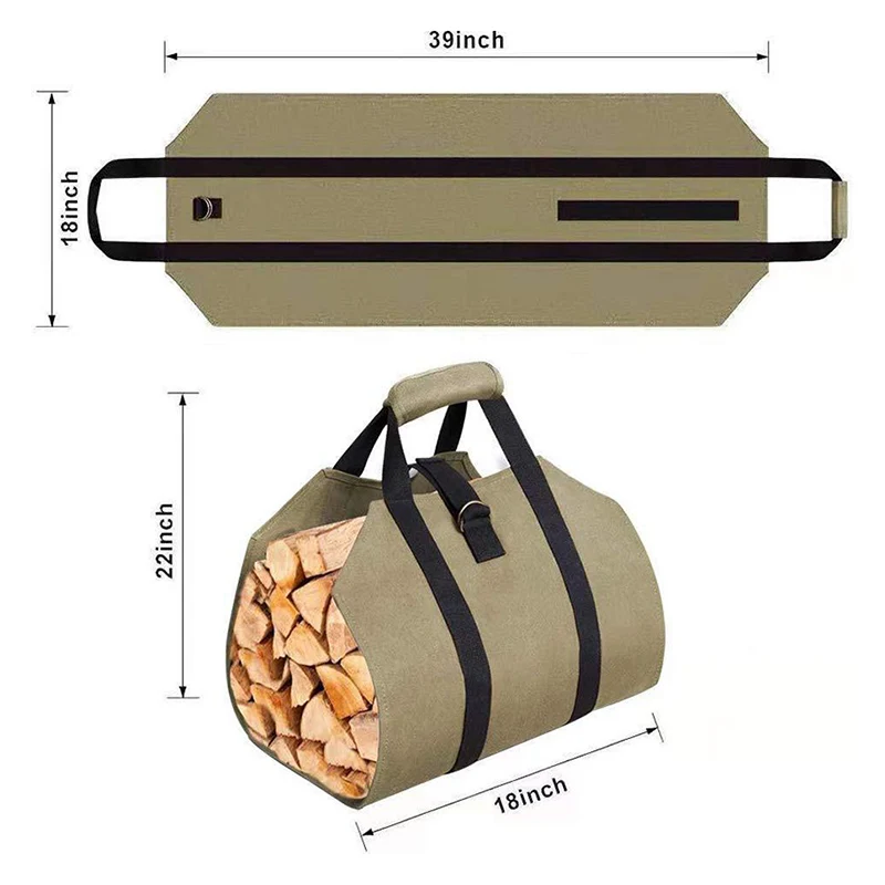 

Outdoor Multifunctional Portable Firewood Log Storage Bag 600d Oxford Cloth Handbag DAG-ship