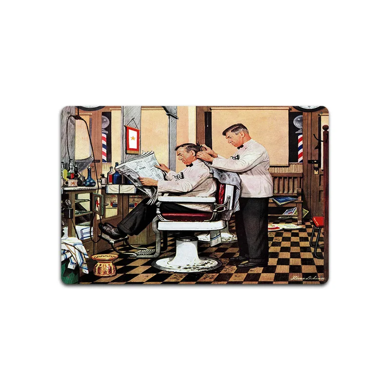 Металлическая Оловянная вывеска для парикмахера инструмент стрижки волос