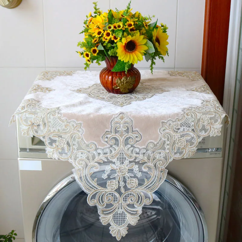 Cloth Round Table Cloth Art Washing Machine Air Conditioner Bedside Table Dust Cover Cloth