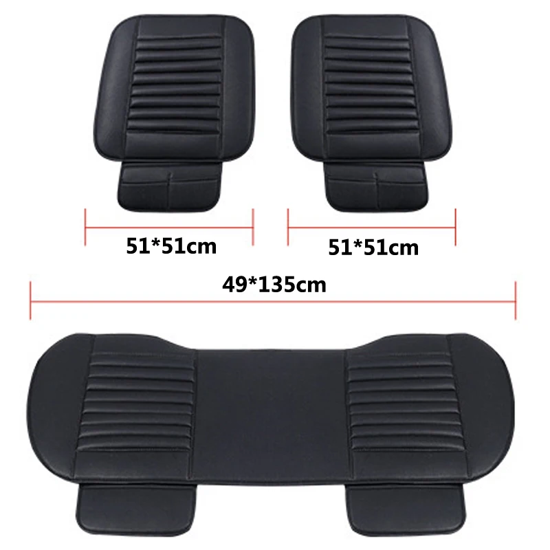 barato Almofada De Assento De Carro Universal Couro Do Plutônio Automóveis Capa De Assento Protetor Cadeira Esteira Almofada Acessórios Antiderrapante