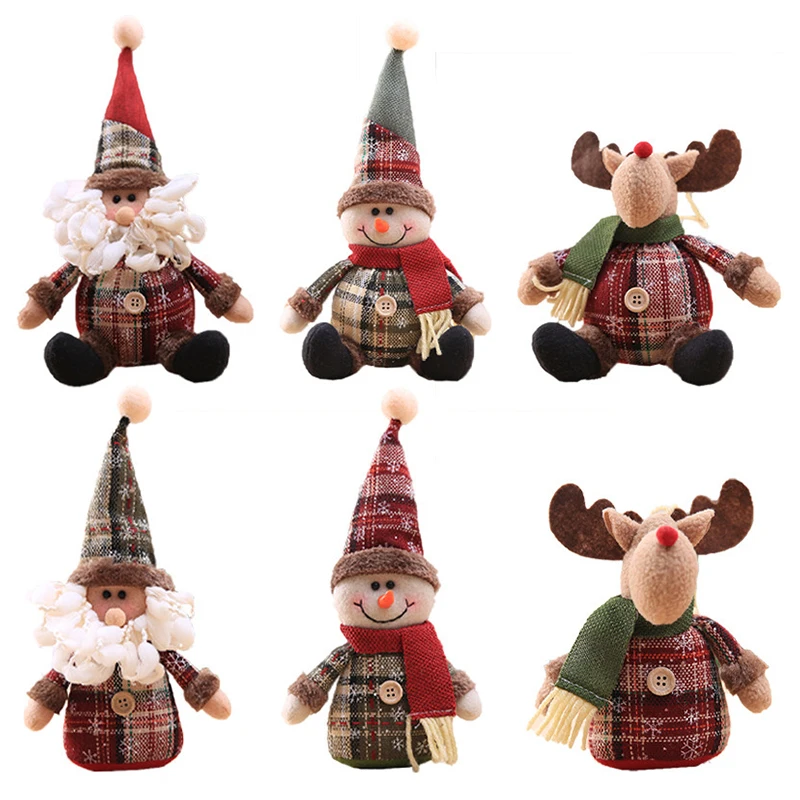 

Innovative Elk Santa Snowman Decoration Christmas Dolls Christmas Tree Decorations Kids 2020 New Year Gift Christmas Decorations