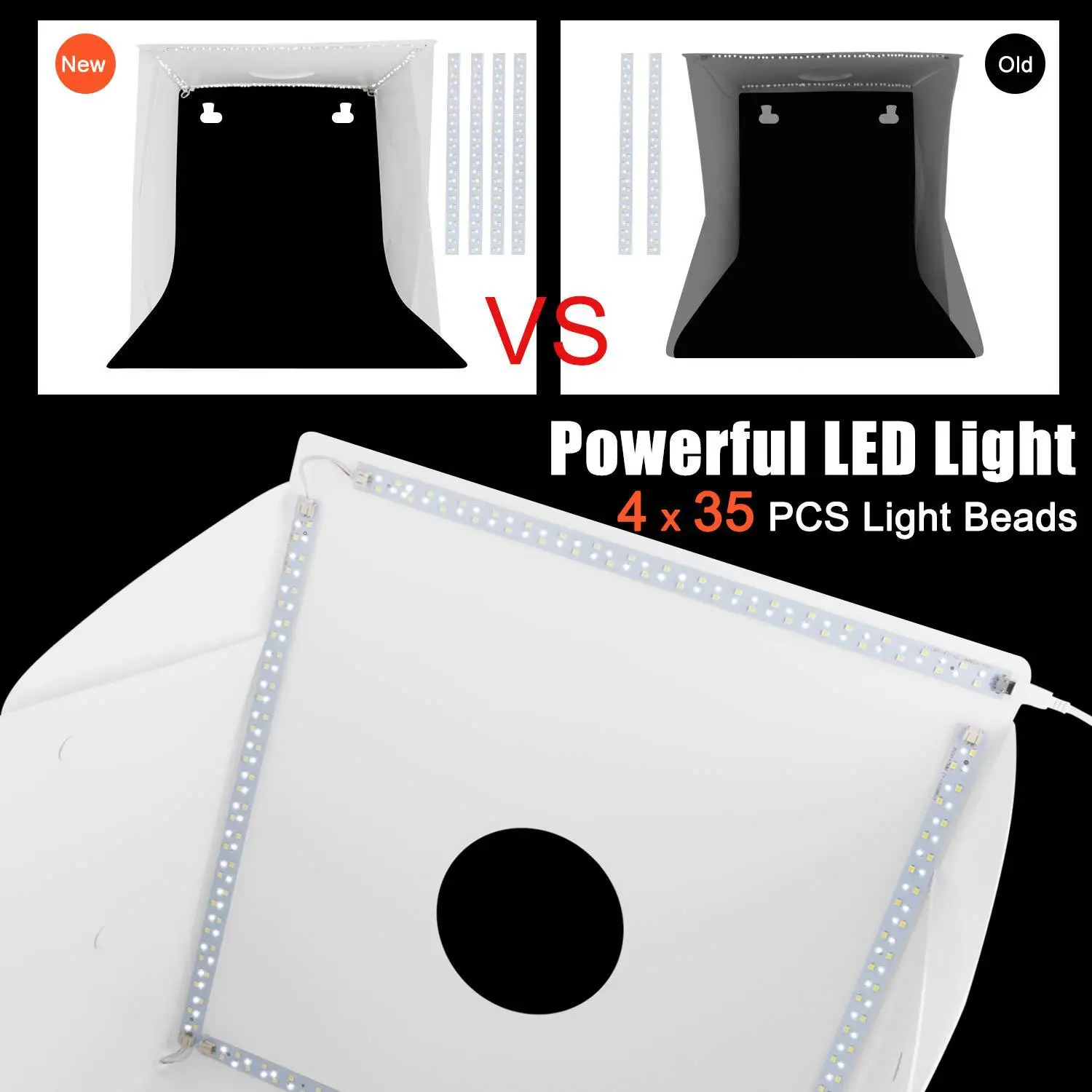 Tabletop Shooting 40cm small studio 4 LED light strip Soft box mini set portable simple photo props | Электроника