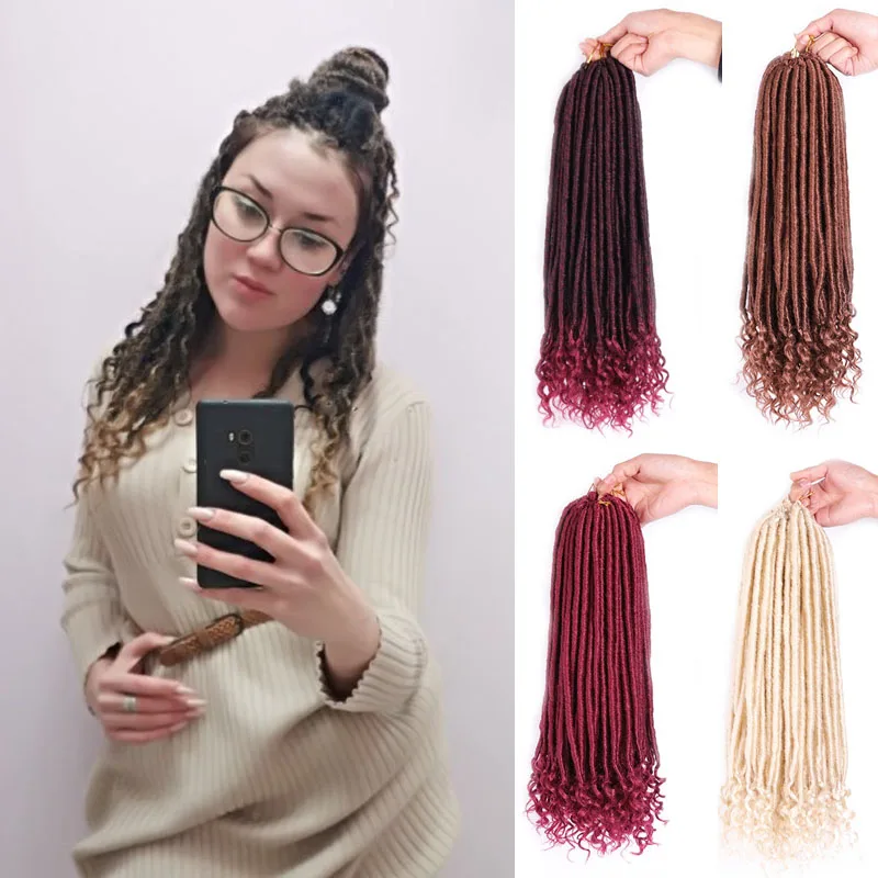 LISI GIRL богиня искусственные локоны косички для кроше волос 18 дюймов мягкие
