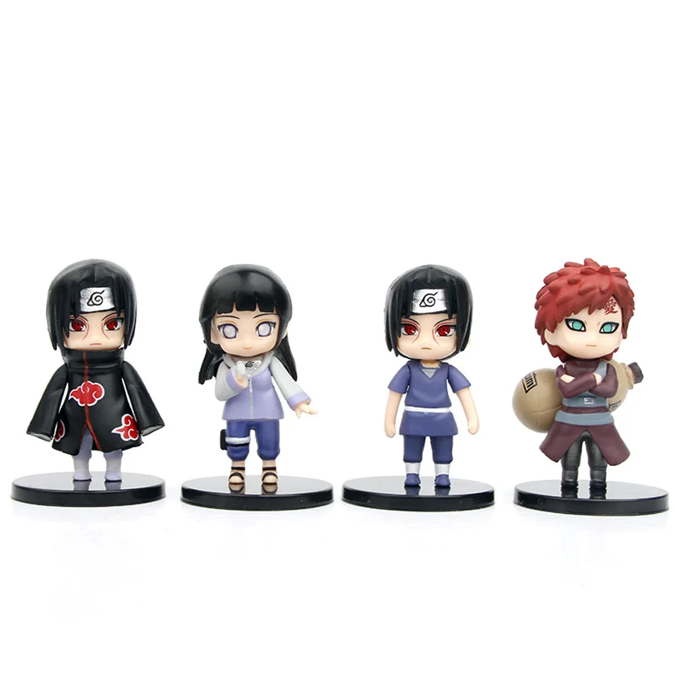 12 шт./компл. Аниме Naruto Shippuden Hinata Sasuke Itachi Kakashi Gaara Jiraiya Sakura Q версия ПВХ Фигурки