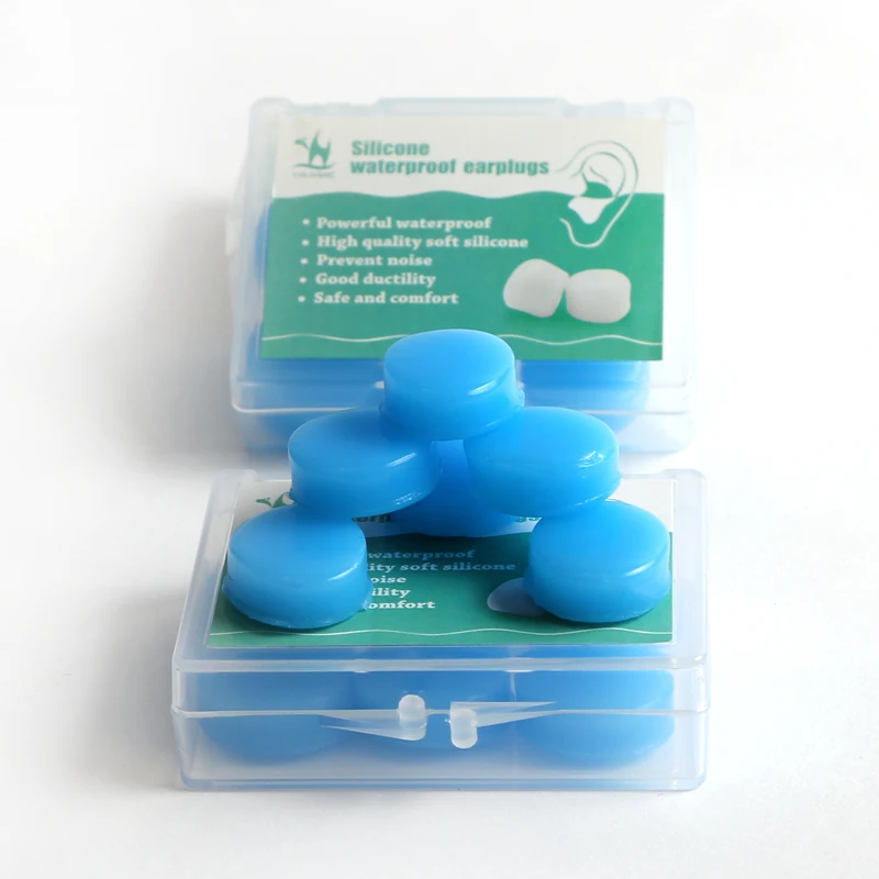 2 boxs Blue 6 шт многоразовые анти-шумы силиконовые беруши Помощь сон Мягкие беруши водонепроницаемые затычки ушные для плавания звуконепроницаемые беруши забота о здоровье - Цвет: 2 boxs Blue