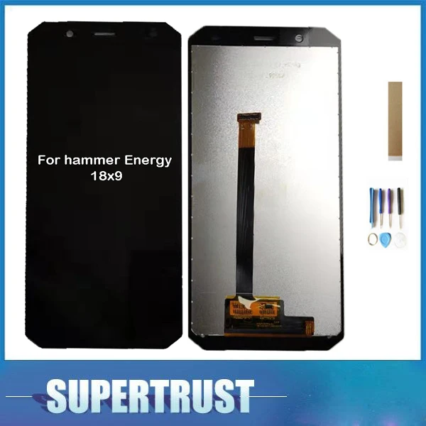 

ЖК-дисплей для MyPhone Hammer Energy 18x9, черный цвет с лентой и инструментами
