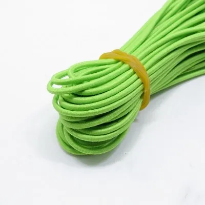 Fruit green 5meters 2 мм Экологичный круглый резиновый эластичный шнур эластичные ленты Веревка Ювелирные браслеты изготовление одежды бирка DIY аксессуары для рукоделия - Цвет: Fruit green 5meters