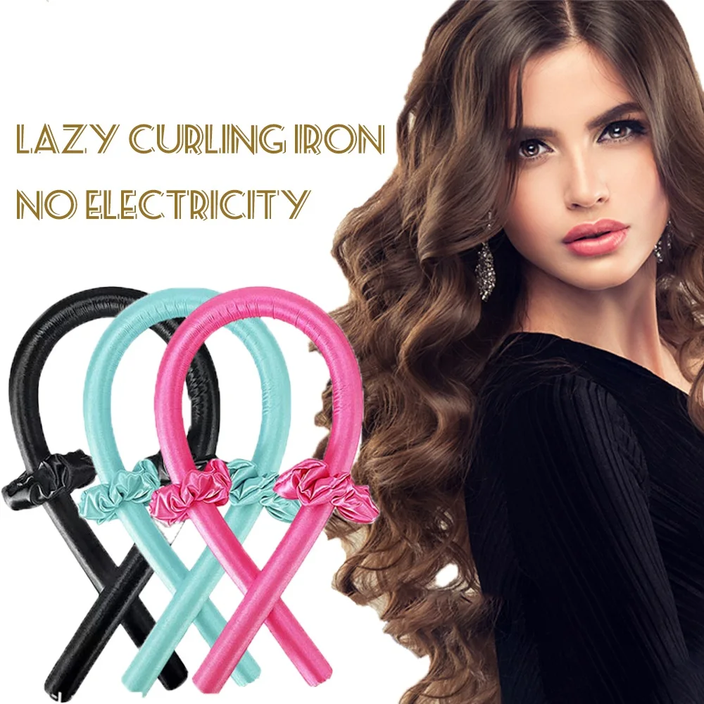 

1Pc Heatless Hair Curler Women Headband Hair Curling Rod Hair Wrap Curling Ribbon Girls Scrunchies Headwear Hair Accessories