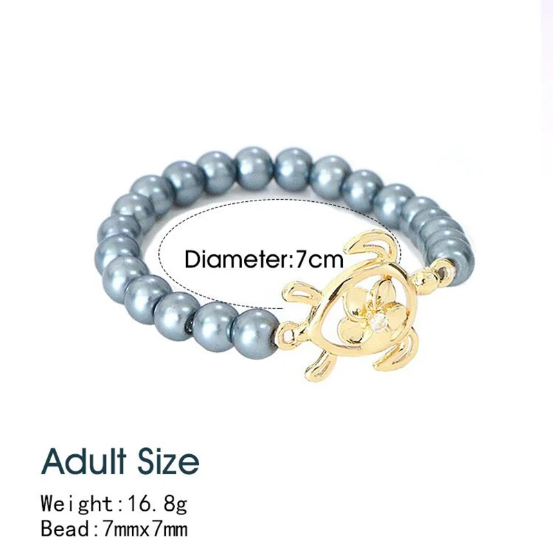 KOMI Adult/Kid Size Polynesian Hawaiian Samoa Marshall Jewelry Imitation Pearls Flower Turtle Seahorse Men Woman Bracelet Bangle | Украшения