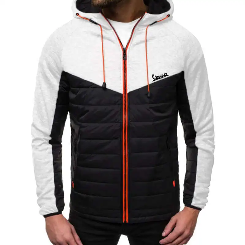 

VESPA Battery Car Logo 2021 Autumn Winter New Men's Brand Fashion Letter Printing Thickened Warm Cotton Clothing Slim Jacket