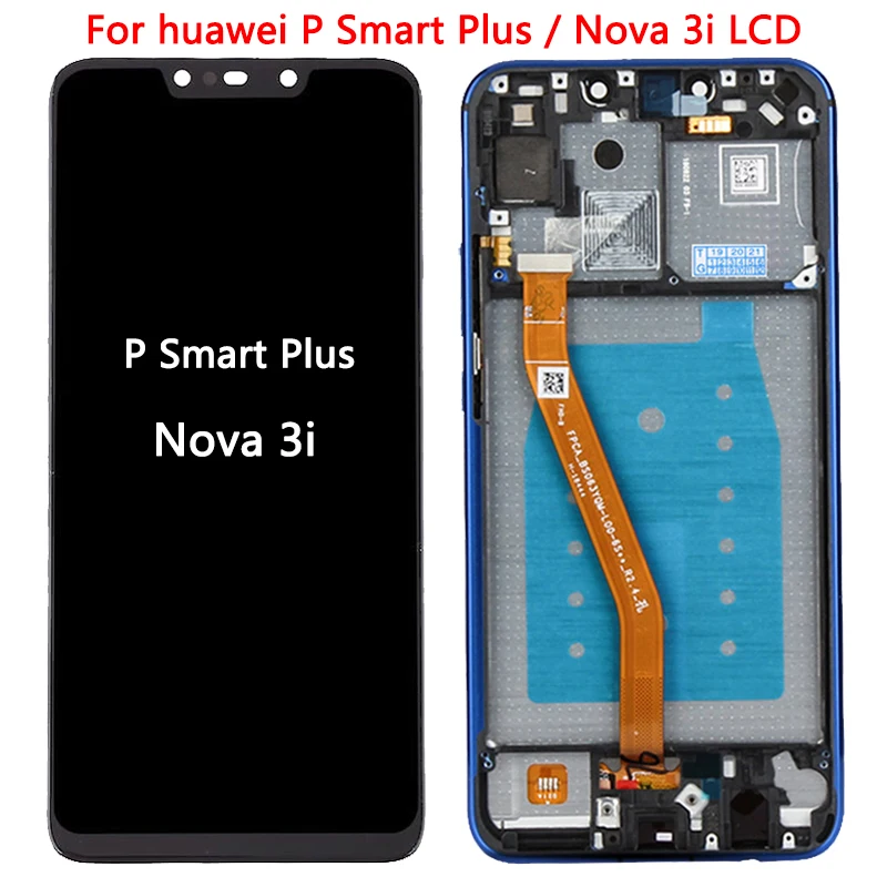

Сенсорный ЖК-экран AAA + для HuaWei P Smart Plus, ЖК-дисплей с рамкой INE-LX1 L21 для Huawei Nova 3i, ЖК-дисплей в сборе
