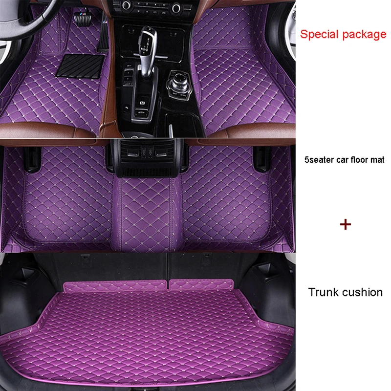 

Custom Leather Car Floor Mats For Acura All Models For TSX MDX TL ILX RL RSX RSX Integra Auto Carpets Covers