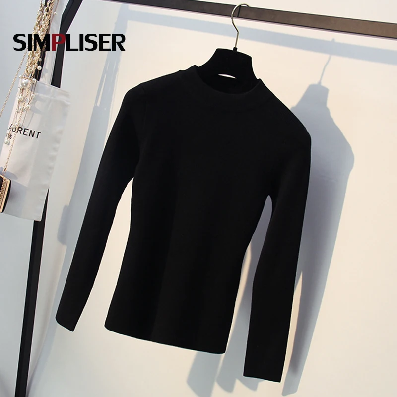 Базовые свитера для женщин вязаные топы белого красного черного цвета Женская