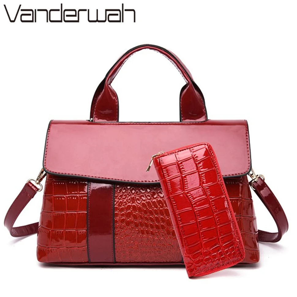 2 комплекта роскошных сумок женские сумки дизайнерская Высококачественная