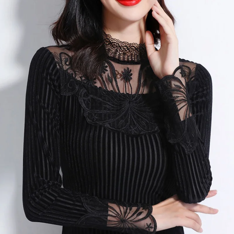 Рубашка женская велюровая с длинным рукавом и воротником-хомутом на флисе 3xl для