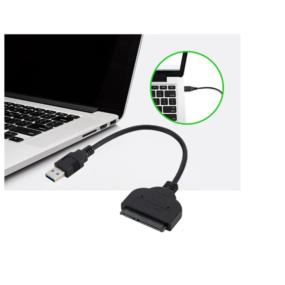 Кабель SATA к USB 3.0 поддержка 2 5-дюймового внешнего SSD HDD-адаптера жесткий диск