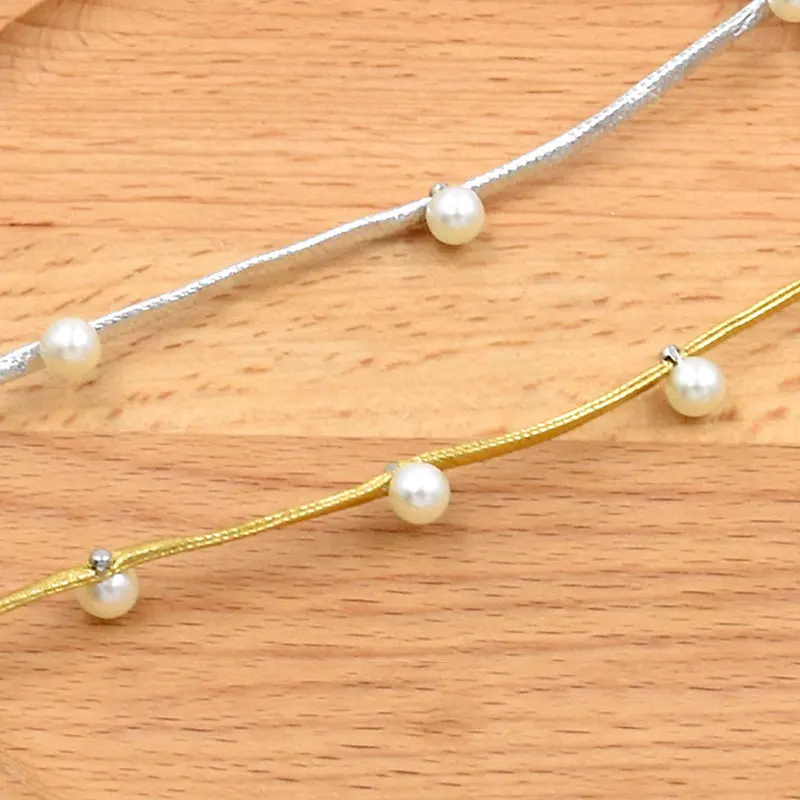 Рождественская имитация жемчуга атласная лента креативная елка Сделай Сам С