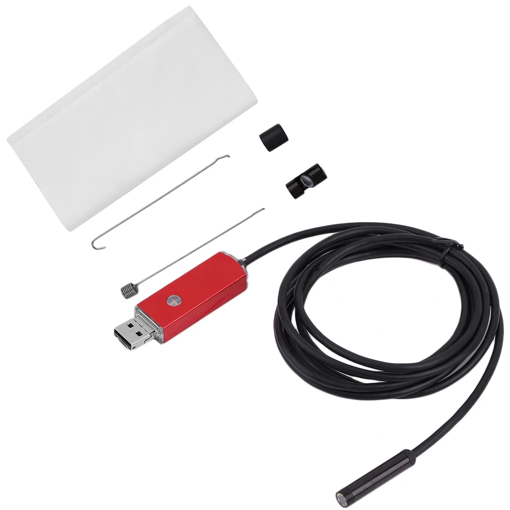 

1M/2M/5M/10M Universal 2 In 1 7MM Dual Interface Endoscope Waterproof Adjustable Light LED Borescope For Android