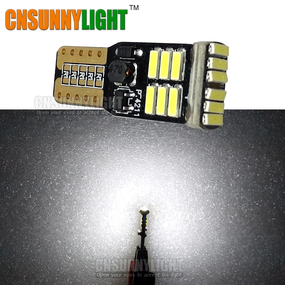 Светодиодный светильник CNSUNNY T10 w5w высококачественные белые Противотуманные фары