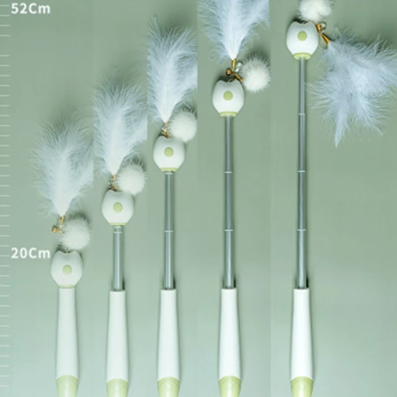

Funny Cat Toy Kitten Teaser Cat Stick Pet Interactive Toy with Feather Pet Pen Toy Creative Pet Toy