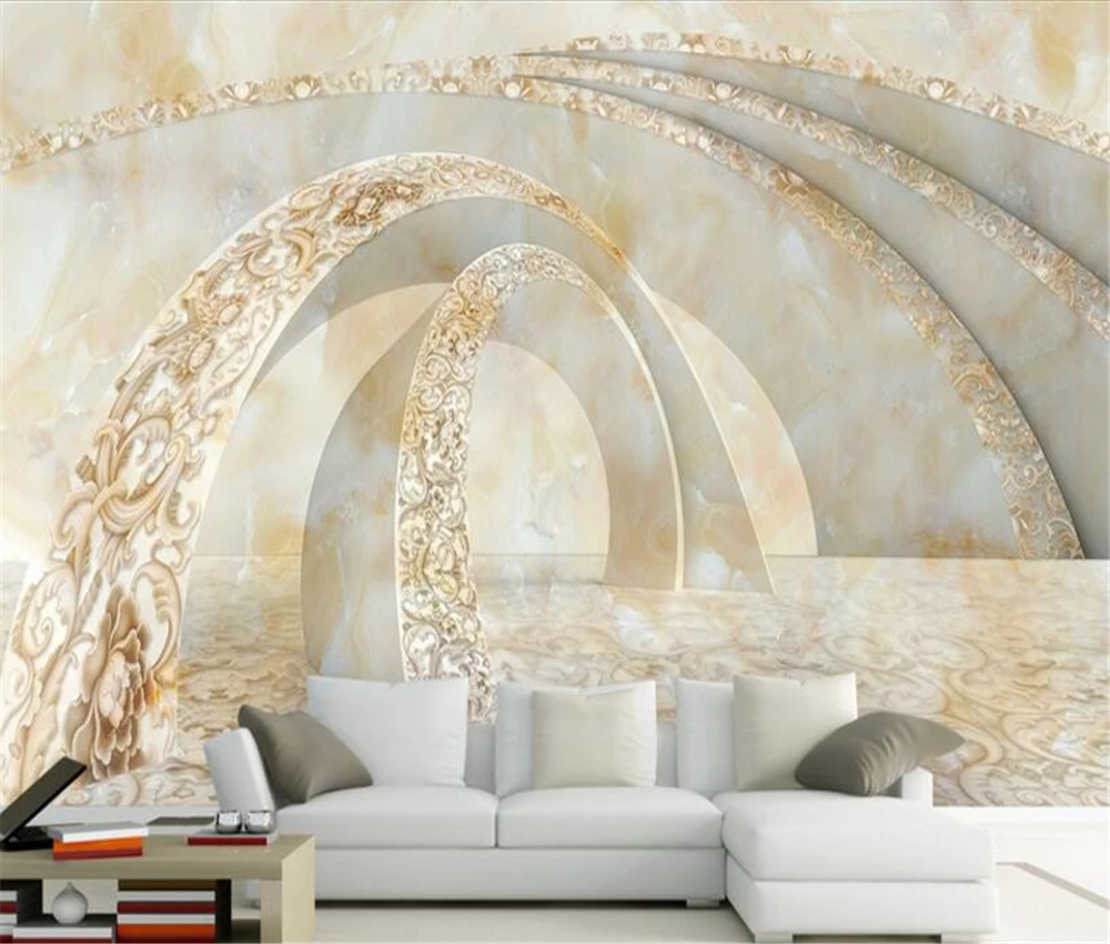 Большой индивидуальный фон для гостиной спальни мраморный 3D телевизор диван