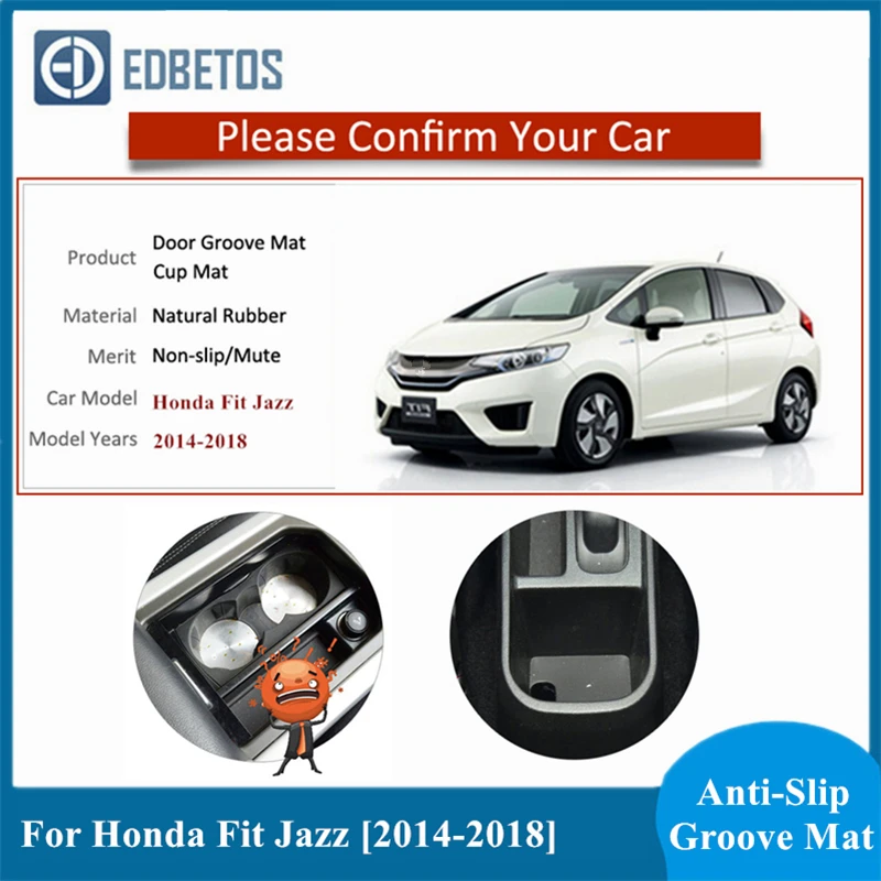 Для Honda Fit Jazz 2014 2015 2016 2017 2018 автомобиля затворный слот Нескользящая чашка Pad дверь