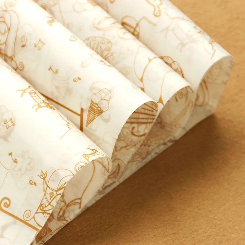 50pcs/Lot Pastry Bag Oil Proof Paper Silicone Mat Baking Tools For Cakes Design Food Grade Bread Sandwich Wrapping ZZY073 | Дом и сад