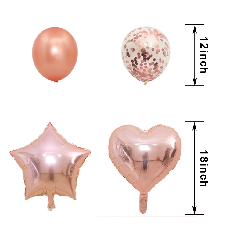 14 шт. гелиевые шары со звездой сердцем и конфетти|Украшения своими руками для