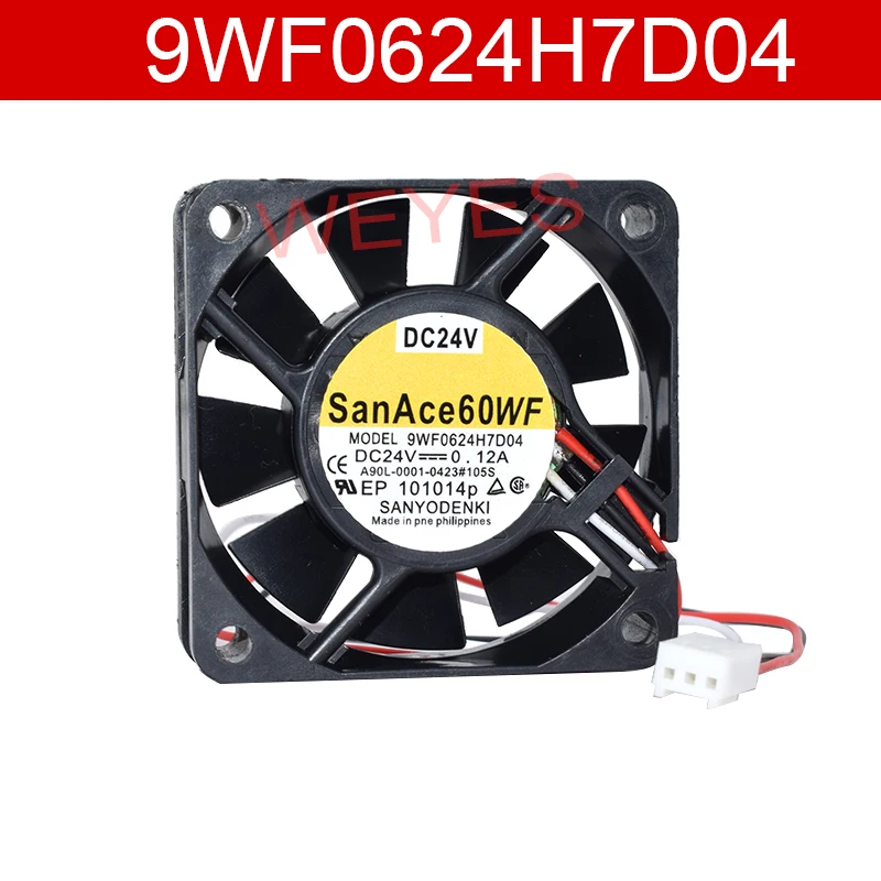 Для Sanyo 9WF0624H7D04 A90L 0001 0423 #105S 24V 0.12A 6015 60 мм 6 см три линии Вентилятор охлаждения|Кулеры