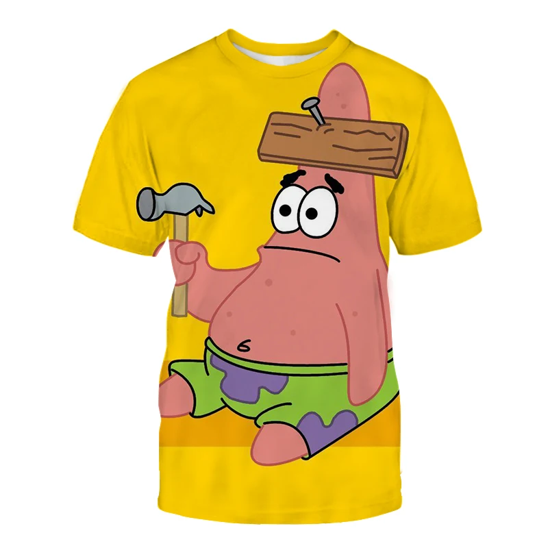 

2021 Summer New Men's T-shirt Funny Cartoon Print 3D Children Cute Anime Fashion Casual Top