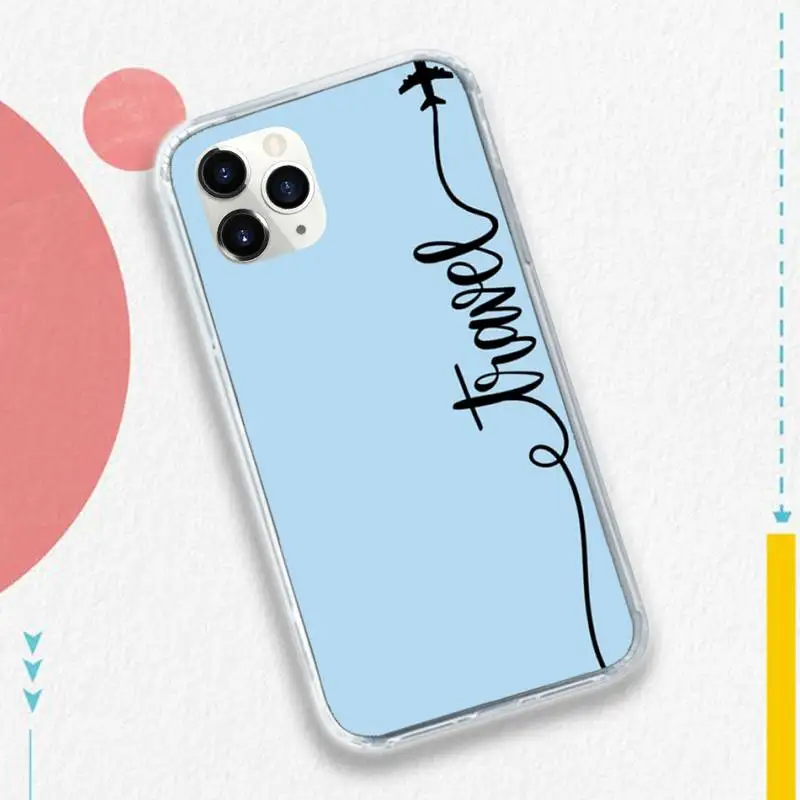 

Airplane travel marble pink fashion aircraft Phone Case for iPhone 11 12 pro XS MAX 8 7 6 6S Plus X 5S SE 2020 XR