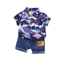 new summer baby girl boy clothes children fashion cartoon shirt shorts 2pcsset toddler casual clothing suit kids outing costume