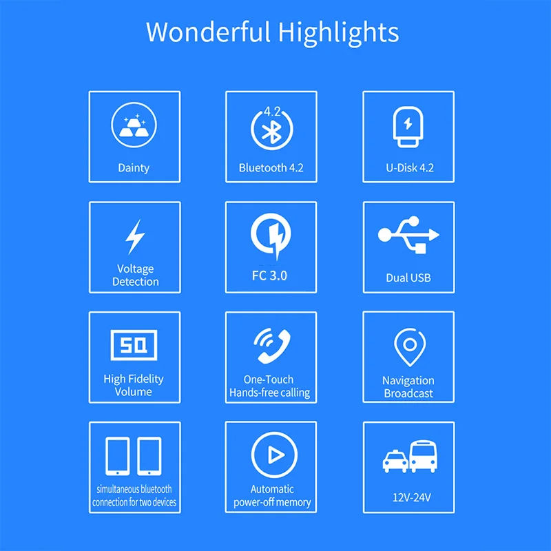 FM трансмиттер с двумя USB портами и функцией громкой связи|FM-трансмиттеры| |
