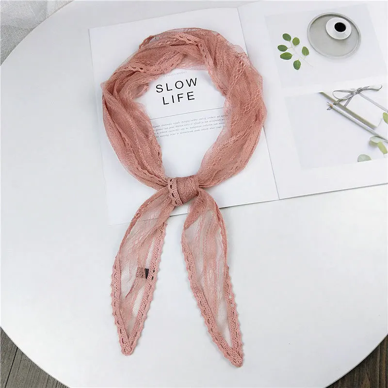 2020 сексуальный однотонный кружевной шарф женская мода четыре сезона стюардесс