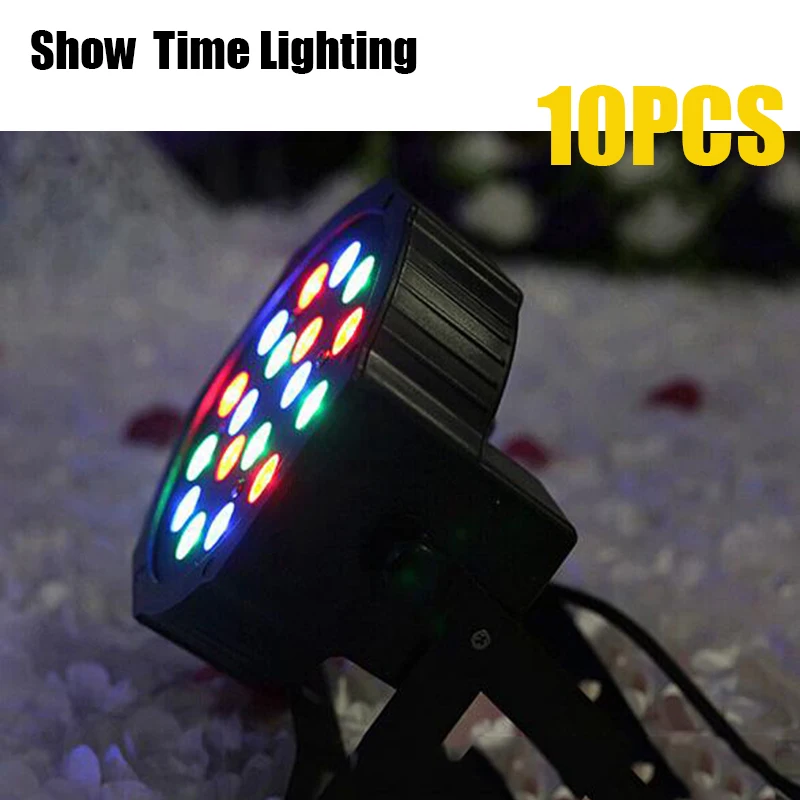 Экономический 10 шт./лот 18 Led Par свет этапа LED RGB DMX 512 7CH мини может для клуба Dj show