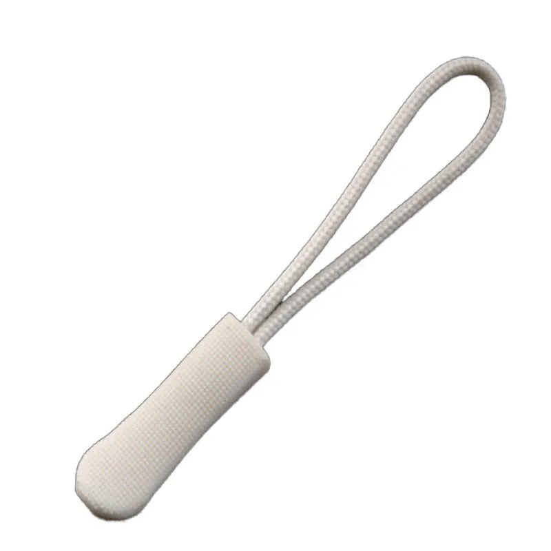 beige white Рюкзак одежда резиновая молния Веревка концы застежка-молния Пряжка для принадлежности для одежды/сумок 5 шт - Цвет: beige white