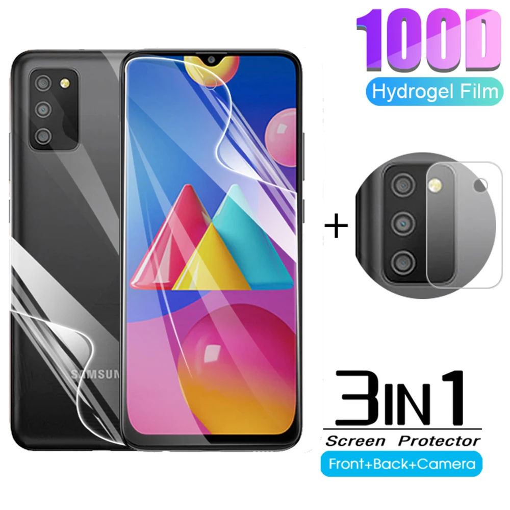 

3in1 Hydrogel Film For Samsung Galaxy M02s Screen Camera protect film for samung samsun M 02s M0 2s soft protect film not Glass
