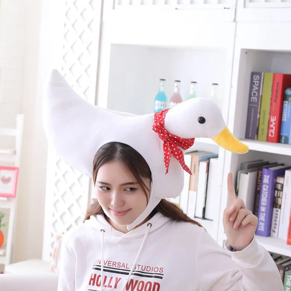 Kawaii утка морковь плюшевые фигуры животных шапка бини Девушки партии поставки пушистый Косплей Костюм подарок для детей мальчиков девочек