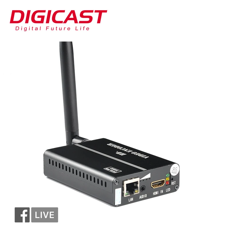 

Supporting WIFI And Battery H.265 HD MI Streaming Encoder HD MI AV YPbPr Encoder IPTV For Yotube Live