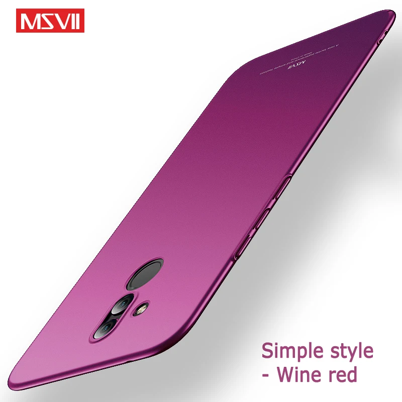 Simple Wine red Mate 20 Lite чехол Msvii Тонкий матовый чехол для huawei mate 20 Pro Чехол Жесткий PC задняя крышка для huawei mate 20 Lite Pro X чехол s - Цвет: Simple Wine red