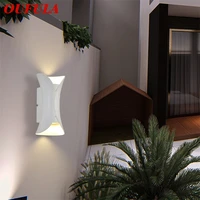 oufula patio wall sconce white outdoor wall lights waterproof ip65 creative new design for home porch balcony courtyard villa